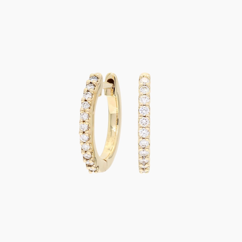 Sonnet white diamond huggie earrings