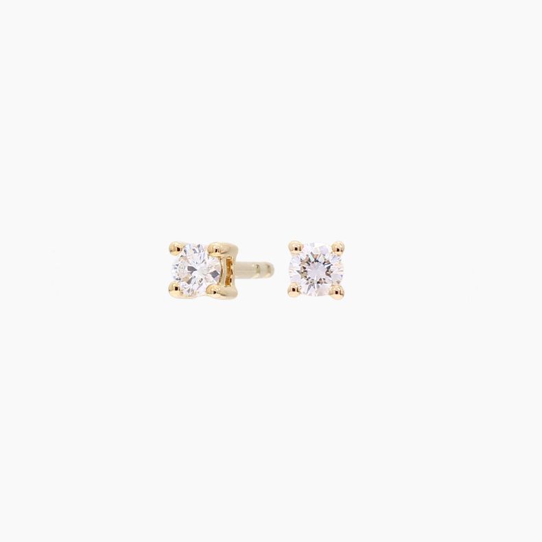 Sparkling 0.15 carat white diamond stud earrings