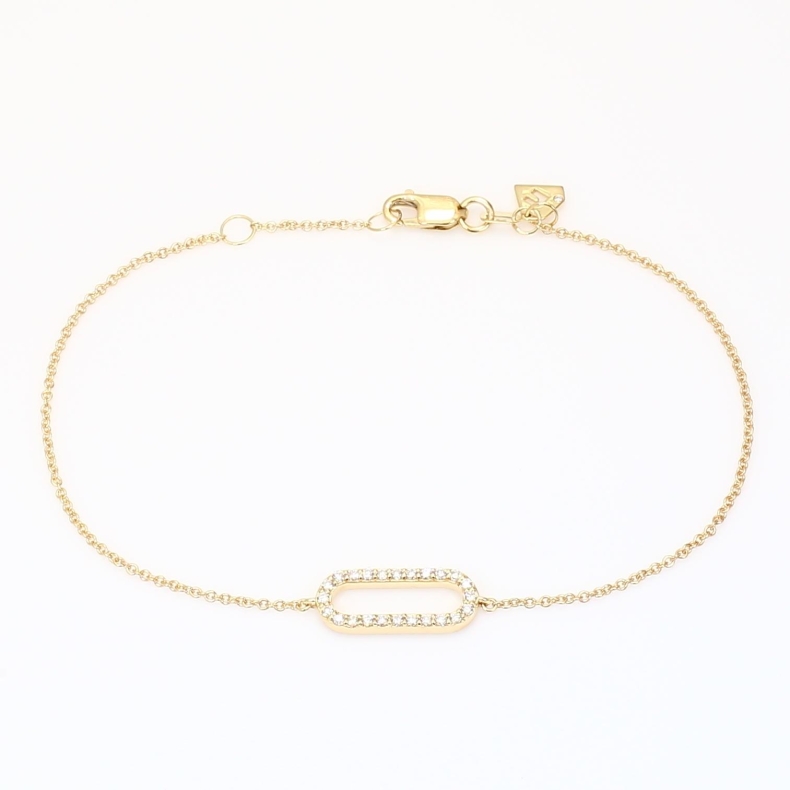Viola white diamond oval bracelet