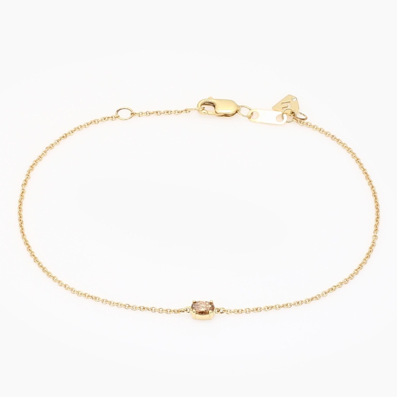 Sparkling oval-cut champagne diamond bracelet
