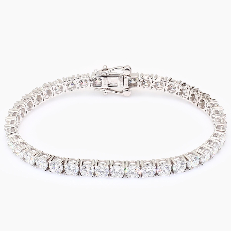Lovelle 10.9 total carat white lab-grown diamond tennis bracelet