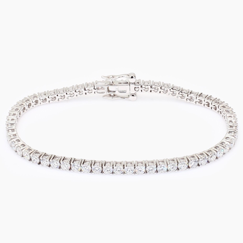 Lovelle 5.15 total carat white lab-grown diamond tennis bracelet