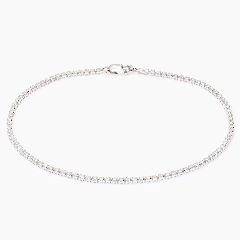 Luella 1.25 total carat white diamond tennis bracelet