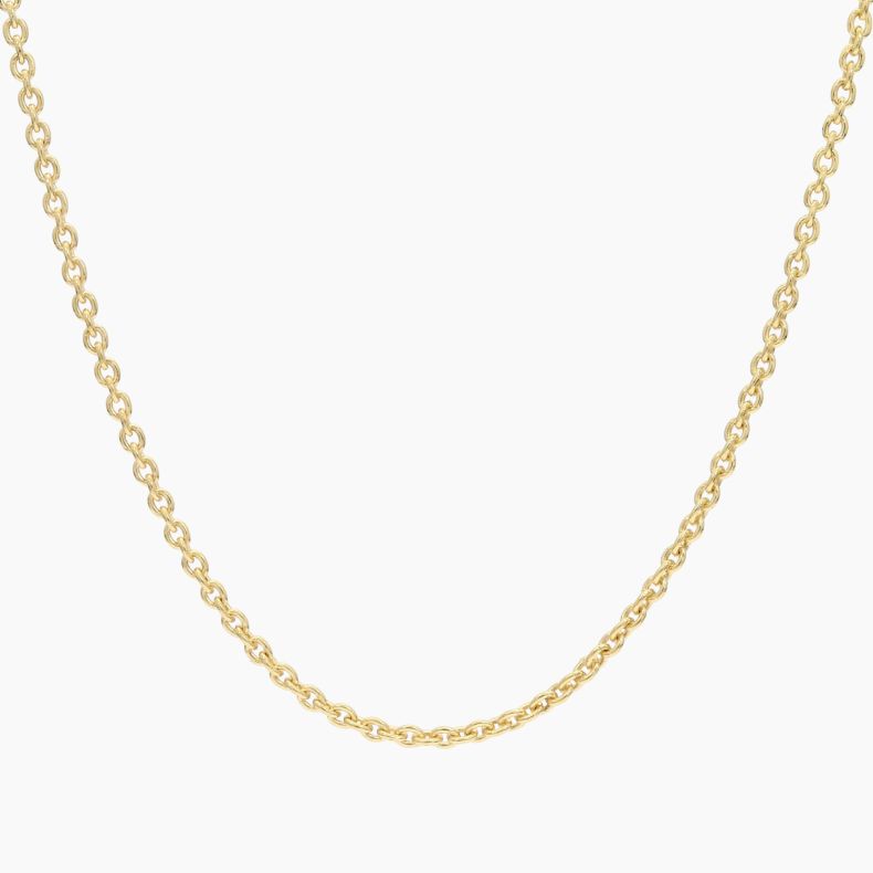45cm 9 karat yellow gold trace chain
