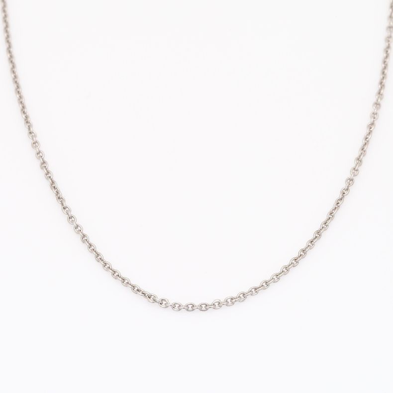 45cm 9 karat white gold trace chain