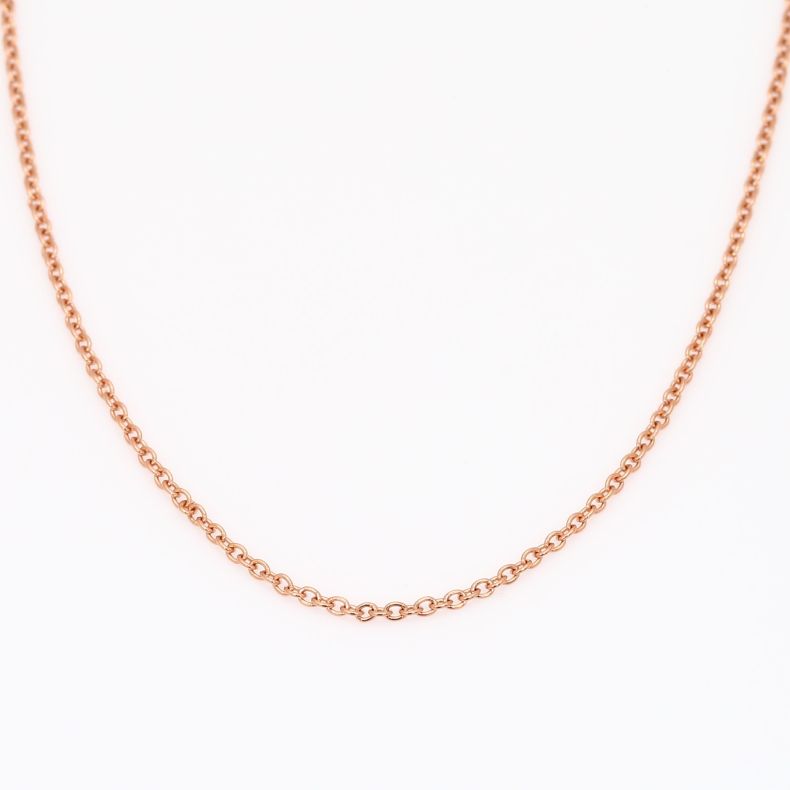 45cm 9 karat rose gold cable chain