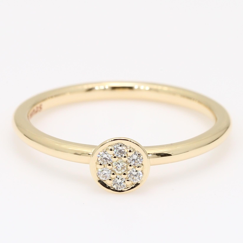 Mensa white diamond cluster ring