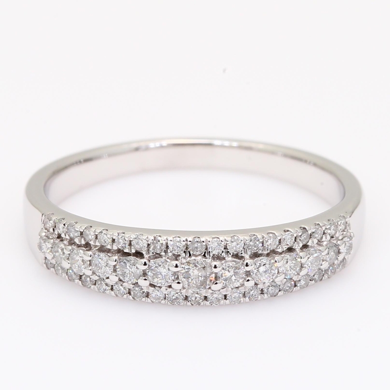 Asteria white diamond band ring