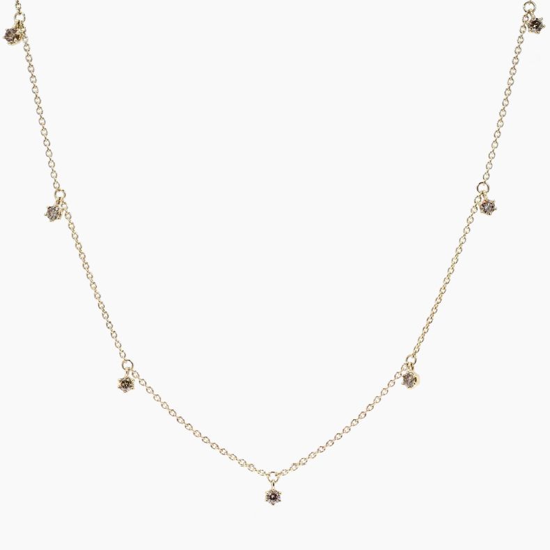 Galaxy champagne diamond necklace