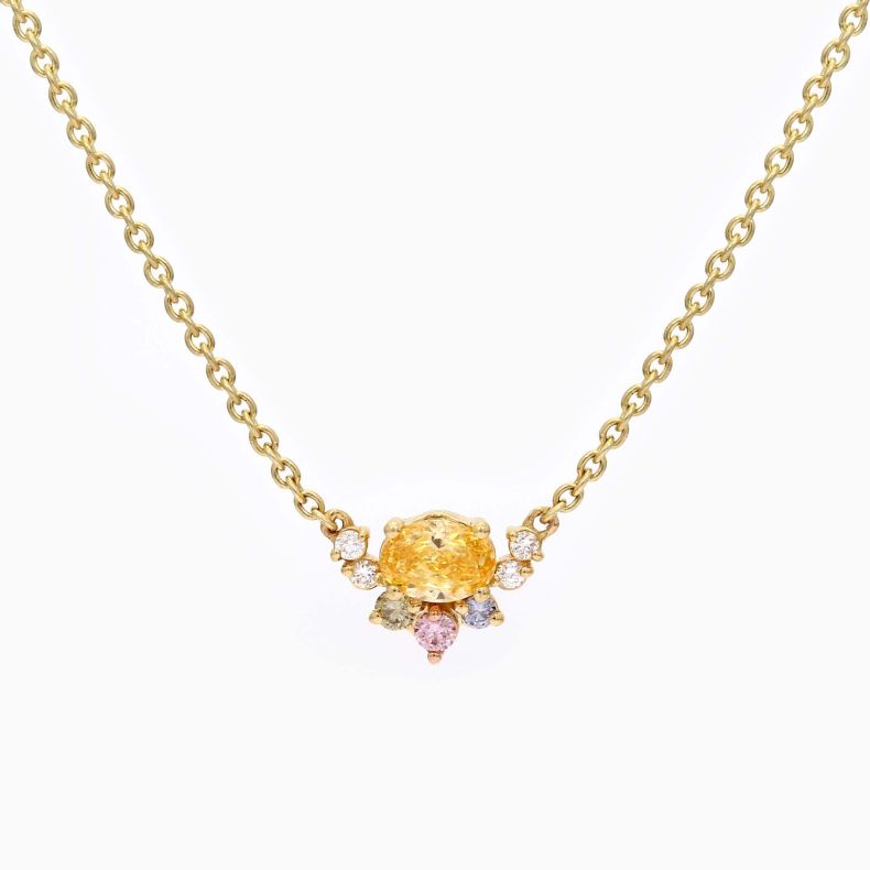 Amelia rainbow diamond necklace