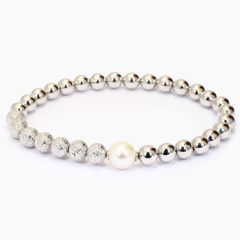 NXT Yellabinna quandong and white pearl bracelet