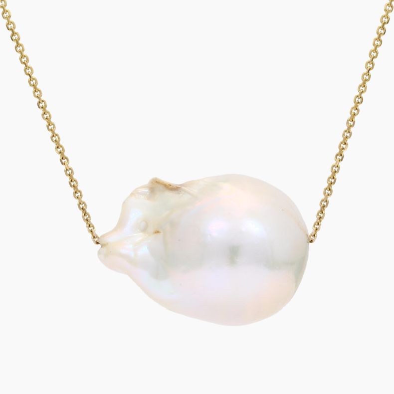 Sirena baroque freshwater white pearl necklace