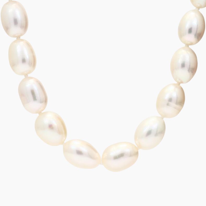 Margaret oval freshwater pearl strand necklace