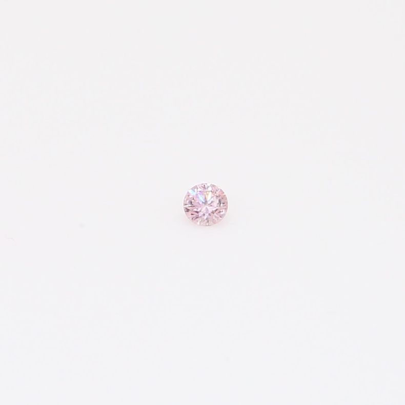0.025 Carat round-cut FP Argyle pink diamond