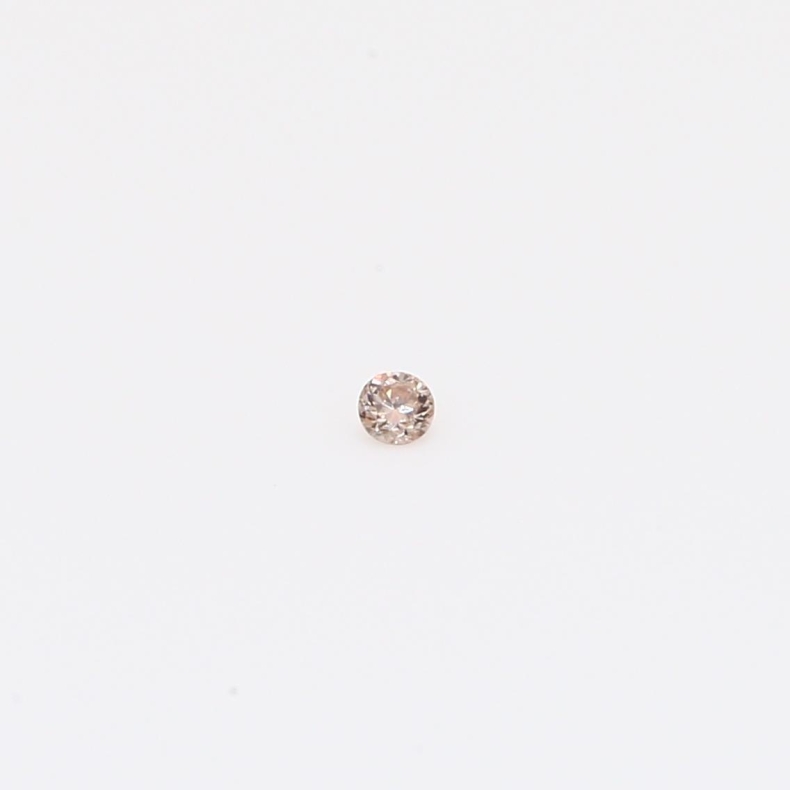 0.02 Carat round-cut Argyle intense pink champagne diamond