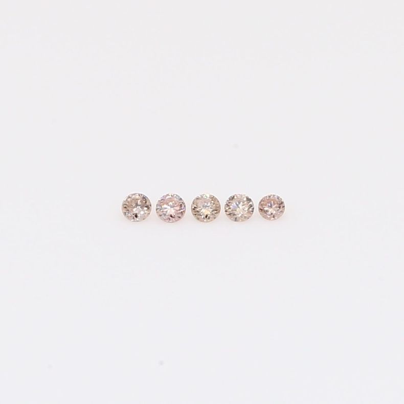 0.035 Total carat parcel of round-cut Argyle intense pink champagne diamonds