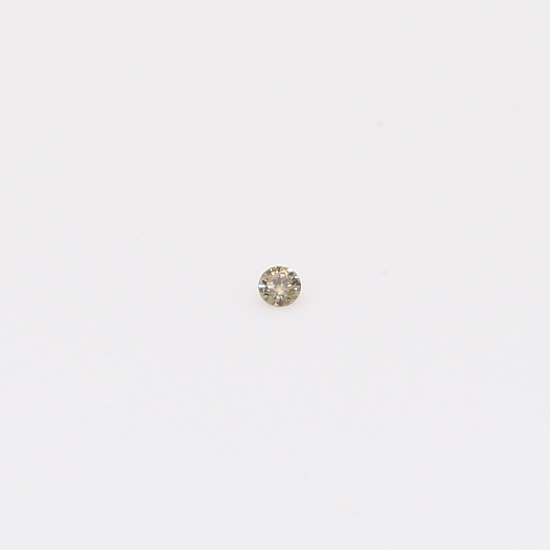 0.007 Carat round-cut champagne diamond
