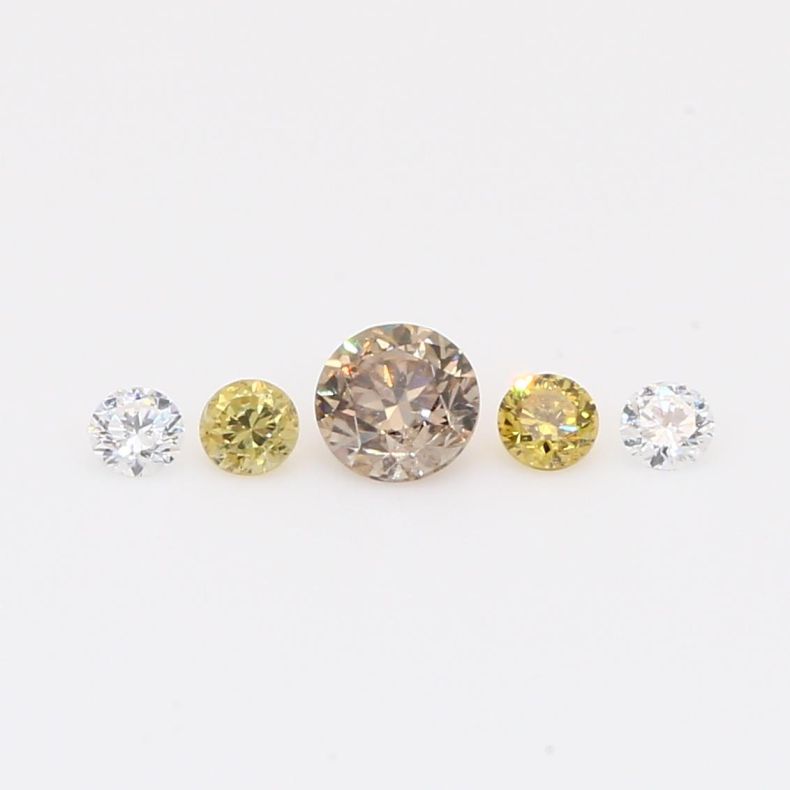 0.33 Total carat parcel of round-cut rainbow diamonds