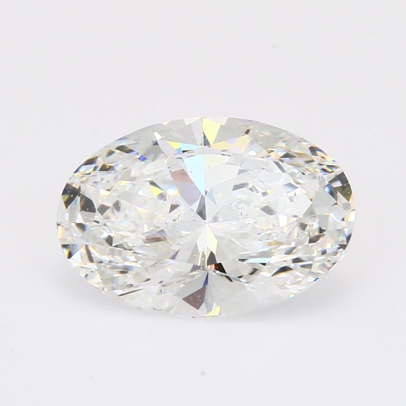 3.58 Carat oval-cut white lab-grown IGI-certified diamond