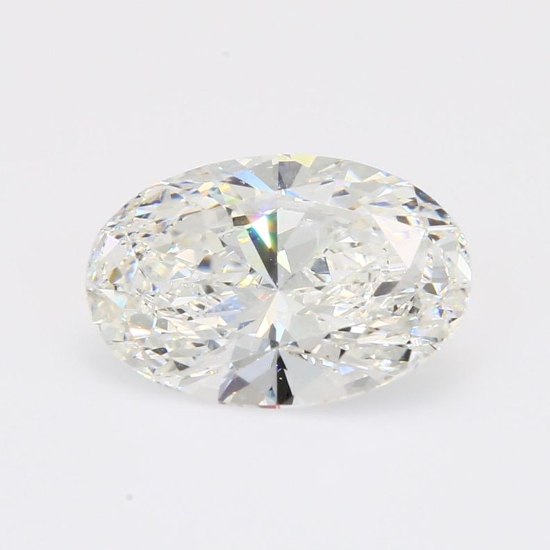 3.02 Carat oval-cut white lab-grown IGI-certified white diamond