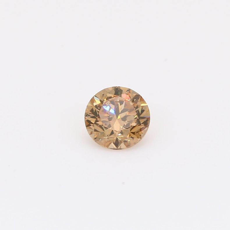0.46 Carat round-cut champagne diamond
