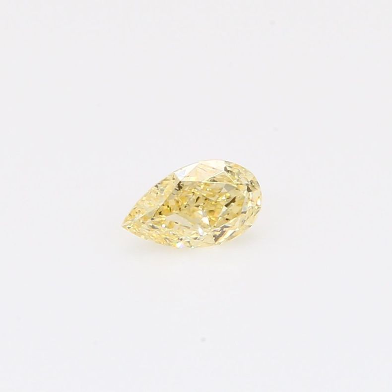 0.35 Carat pear-cut fancy light yellow diamond