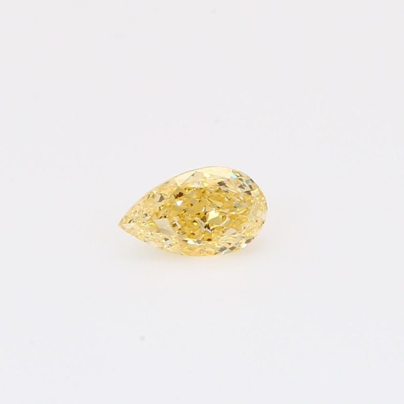 0.39 Carat pear-cut fancy light orange yellow diamond