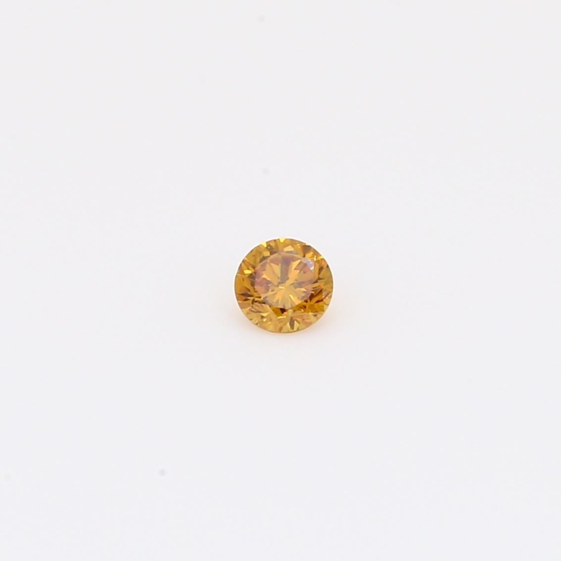 0.10 Carat brilliant-cut round fancy intense orange diamond
