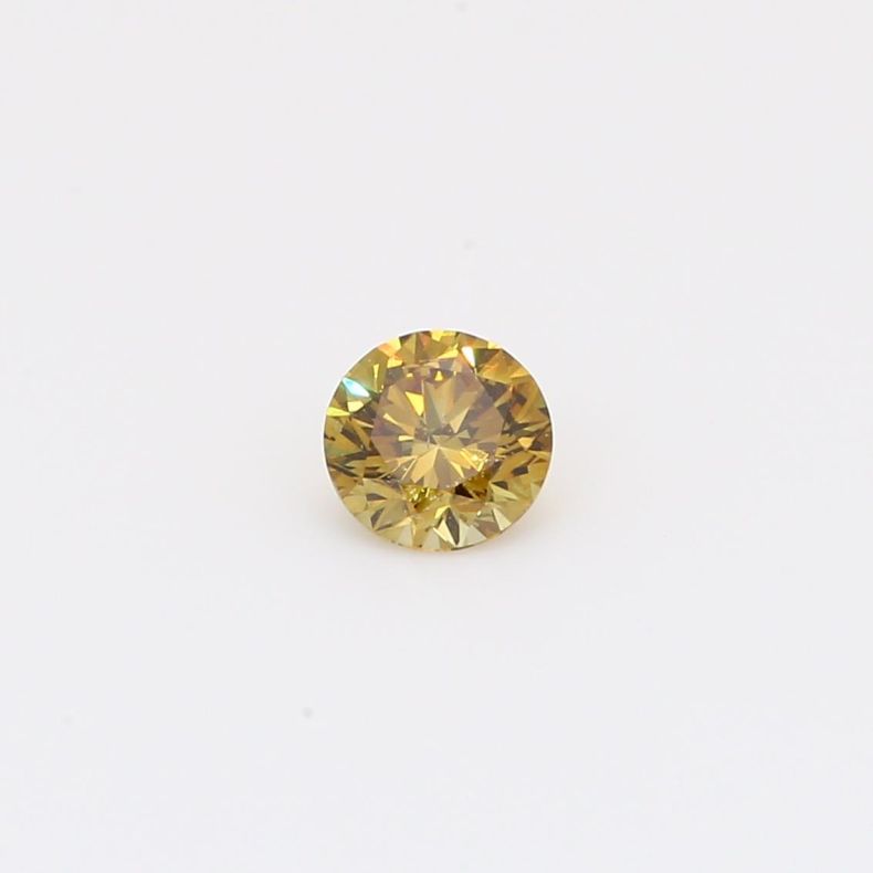 0.33 Carat brilliant-cut round fancy deep green diamond