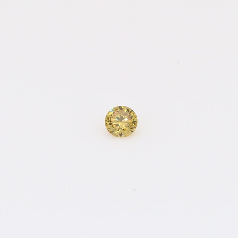 0.05 Carat brilliant-cut round fancy green diamond