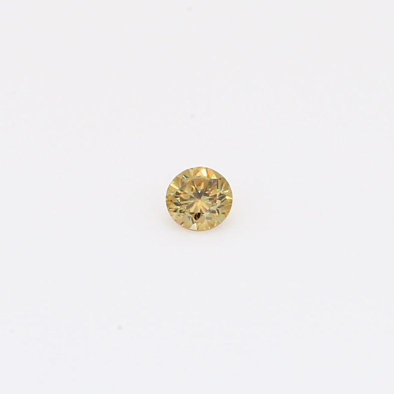 0.08 Carat brilliant-cut round fancy green diamond