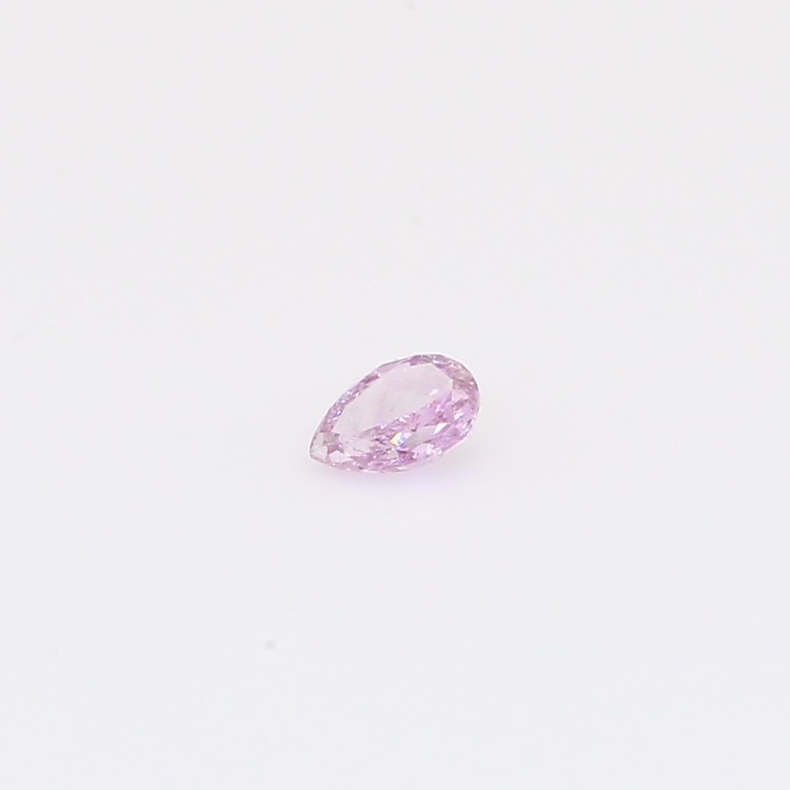 0.12 Carat pear-cut fancy intense purplish-pink diamond