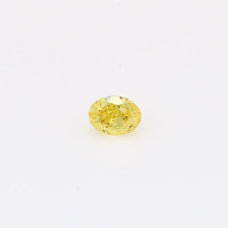 0.19 Carat oval-cut fancy intense orange yellow diamond