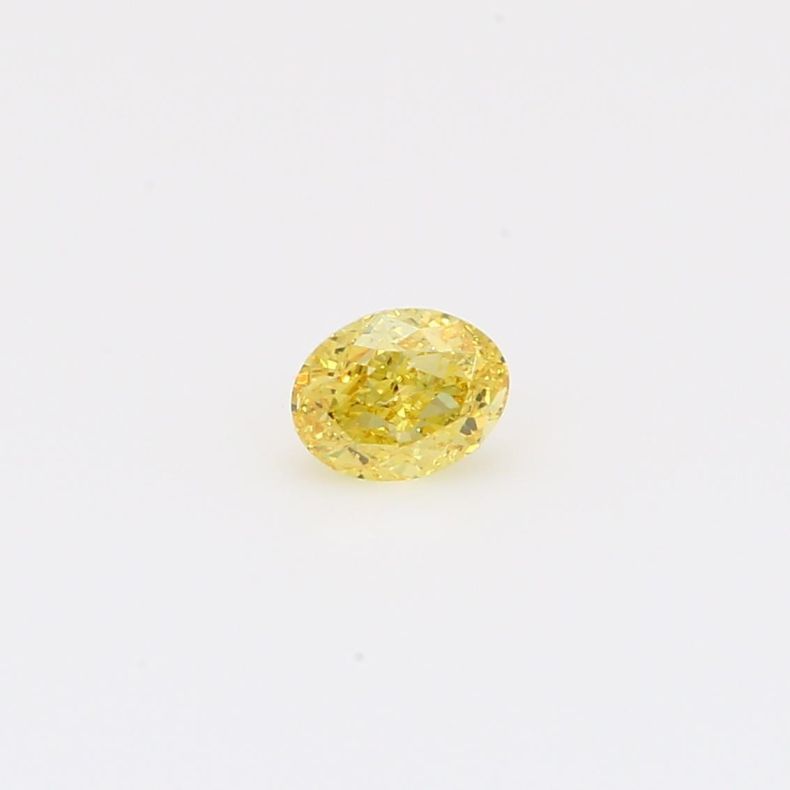 0.36 Carat oval-cut fancy intense orange yellow diamond
