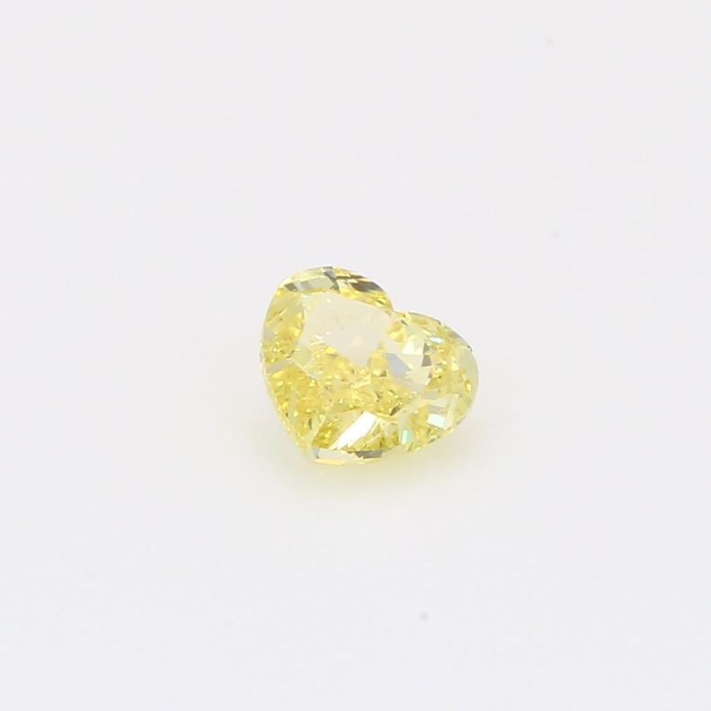 0.61 Carat heart-cut fancy yellow diamond