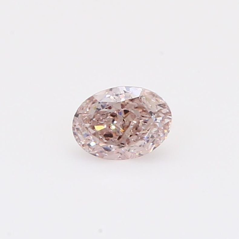 0.39 Carat oval-cut light pink champagne diamond