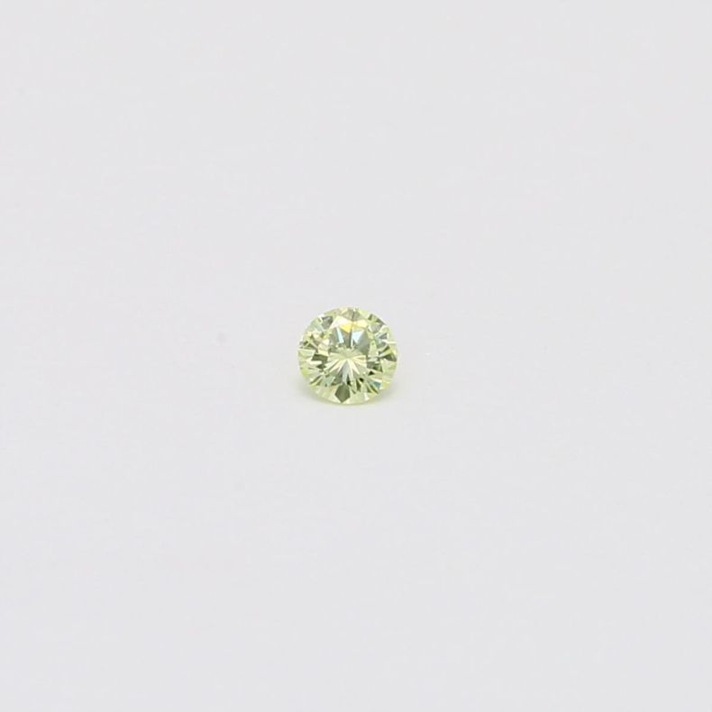 0.05 Carat Round Cut Fancy Green Diamond