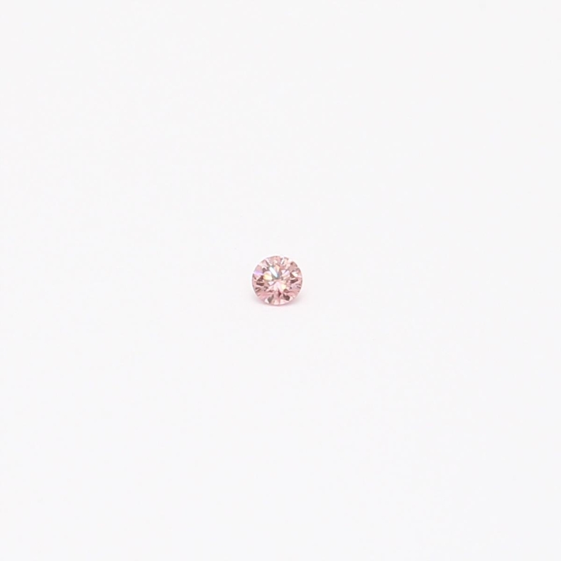 0.015 Carat round-cut FIP Argyle pink diamond