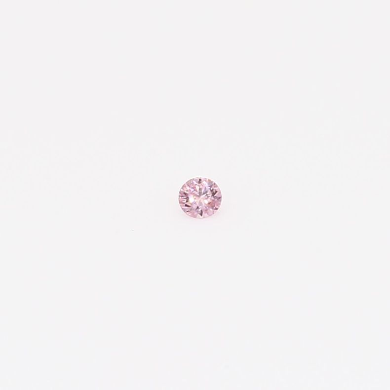 0.025 Carat round-cut FPP Argyle pink diamond