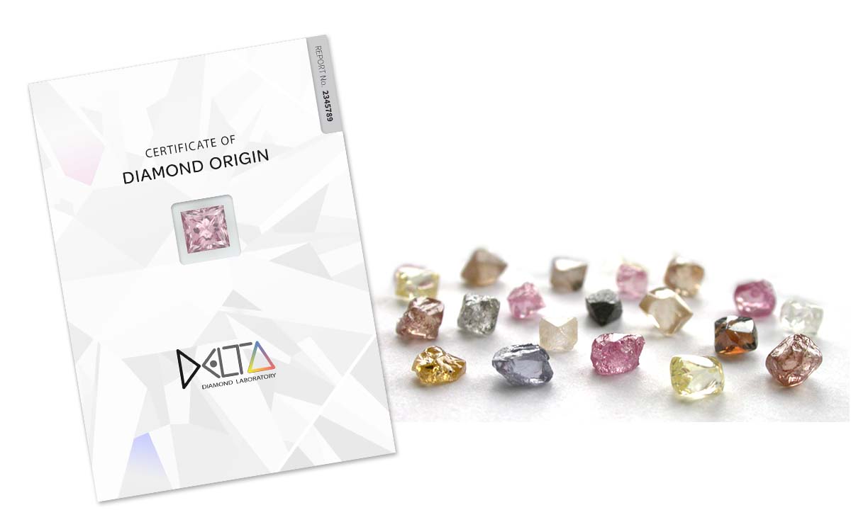 Delta Diamond Lab certificate for proving diamond origin