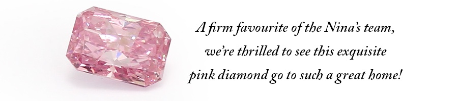 Exceptional Argyle pink diamond selected for custom jewellery by Nina’s