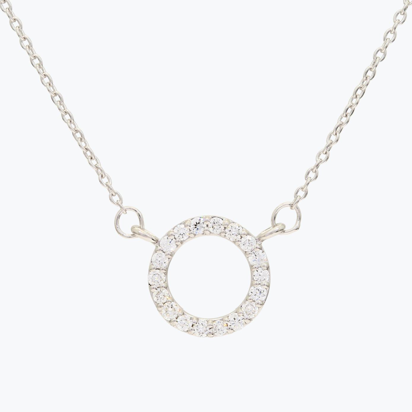 NXT Flight white diamond circle necklace