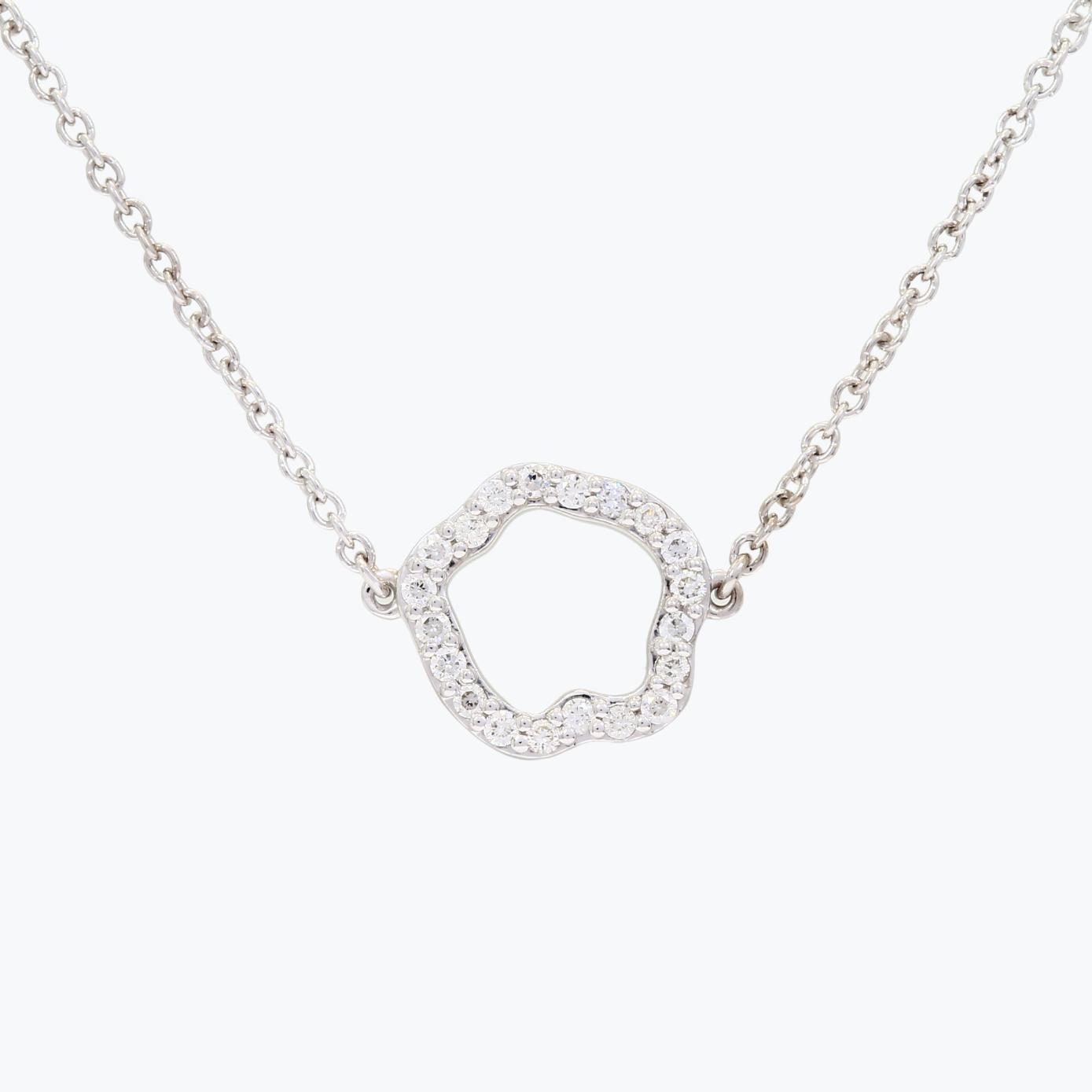 Cumulus white diamond necklace