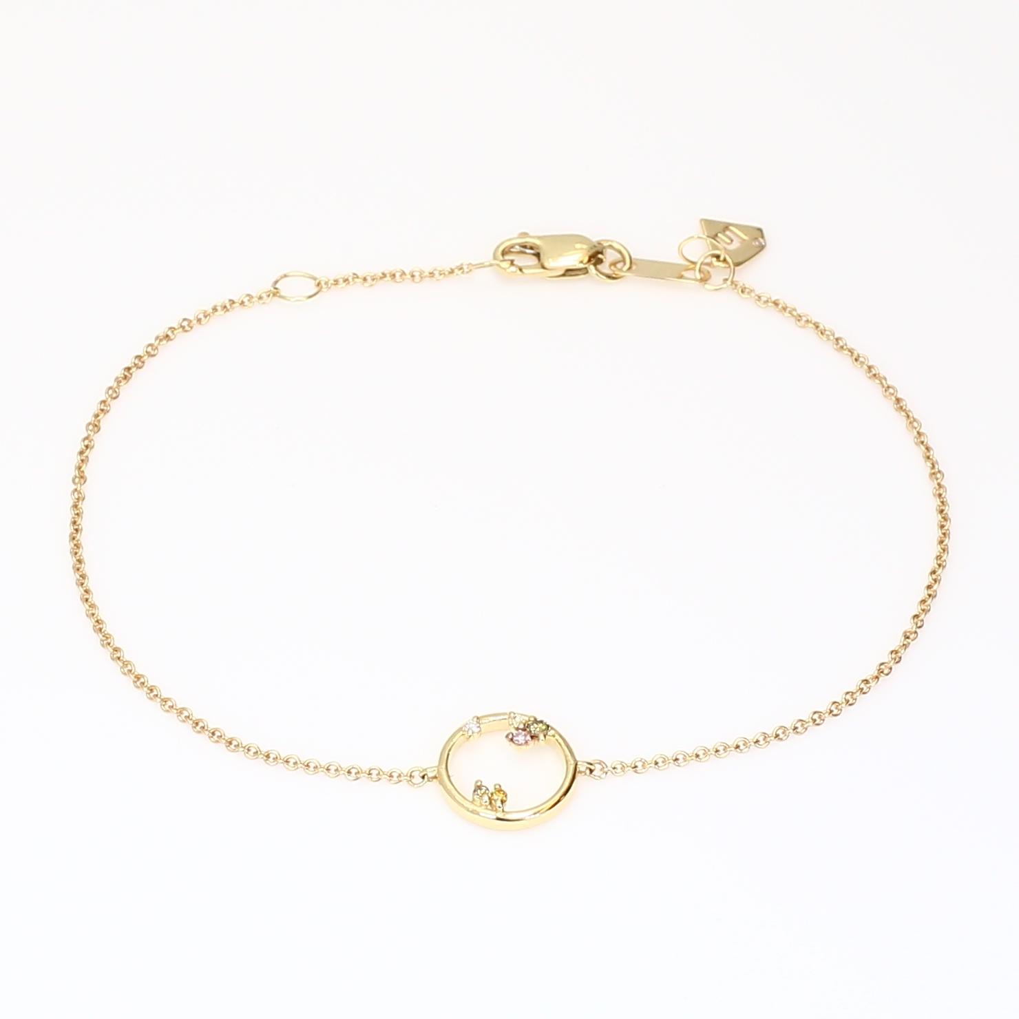 Opal rainbow diamond bracelet