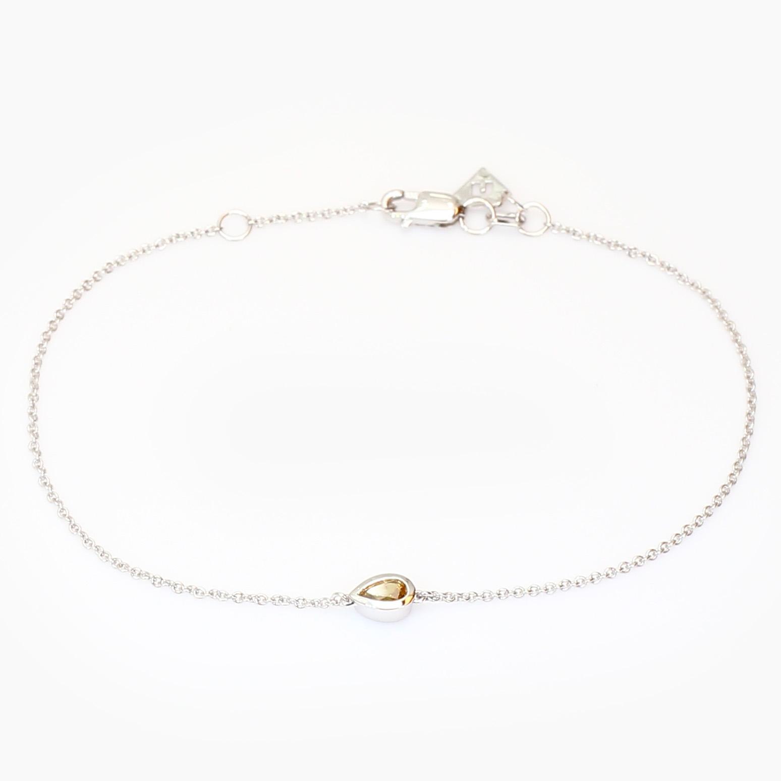 Lumiere pear-cut yellow diamond bracelet