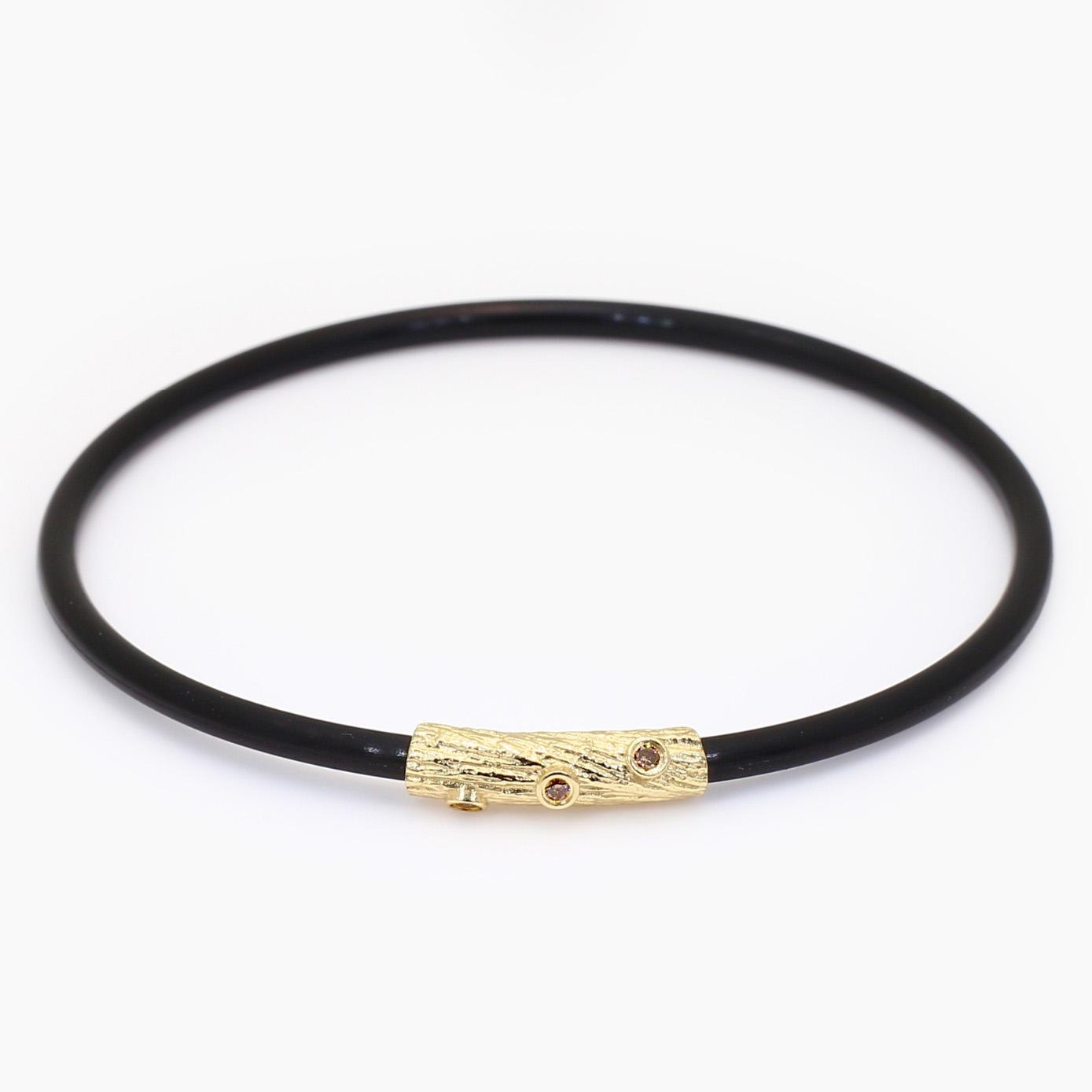 Grainne champagne diamond neoprene bracelet