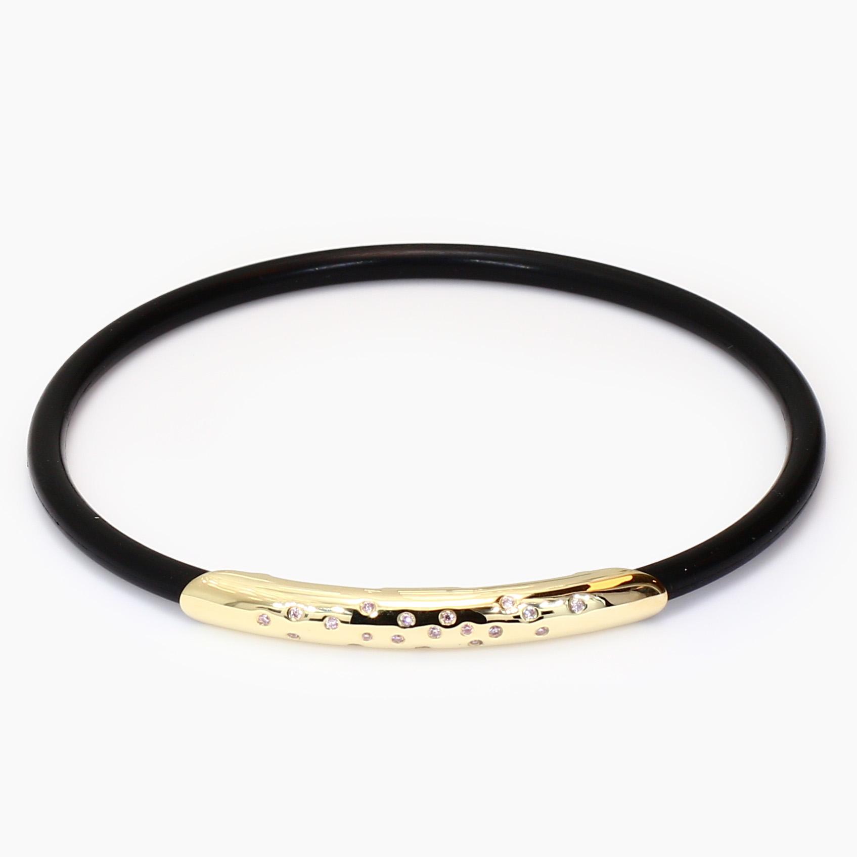 Spark Argyle pink diamond neoprene bracelet