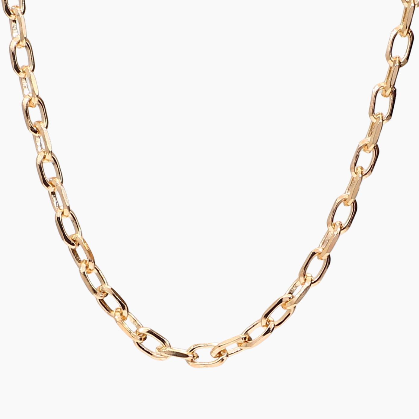 Insta 50cm 9 karat yellow gold paperclip chain