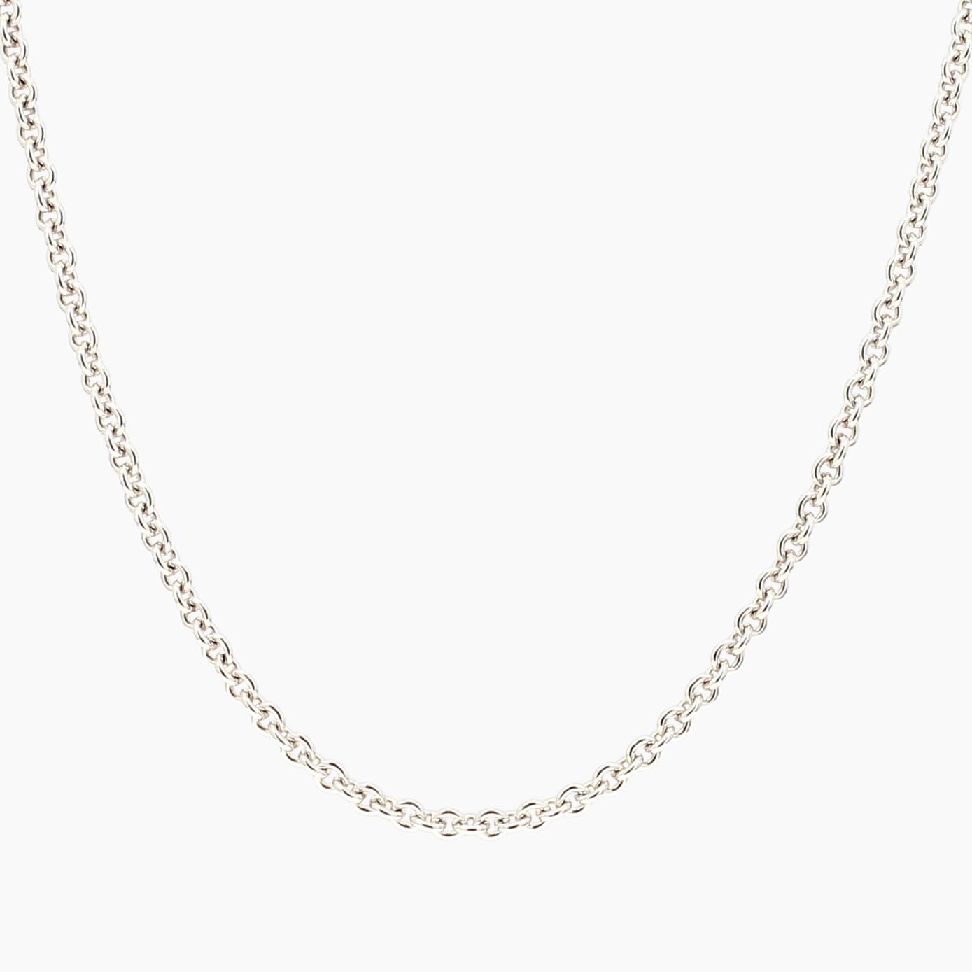50cm 18 karat white gold cable chain