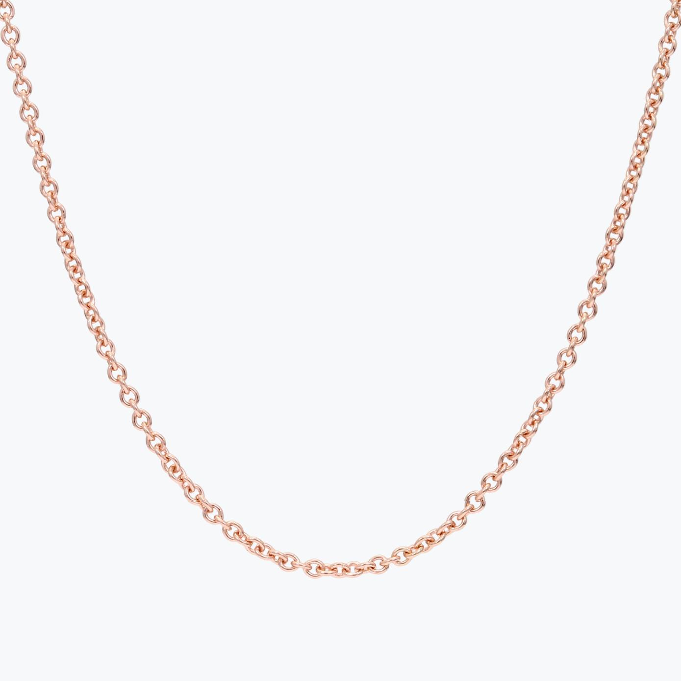 45cm 18 karat rose gold trace chain